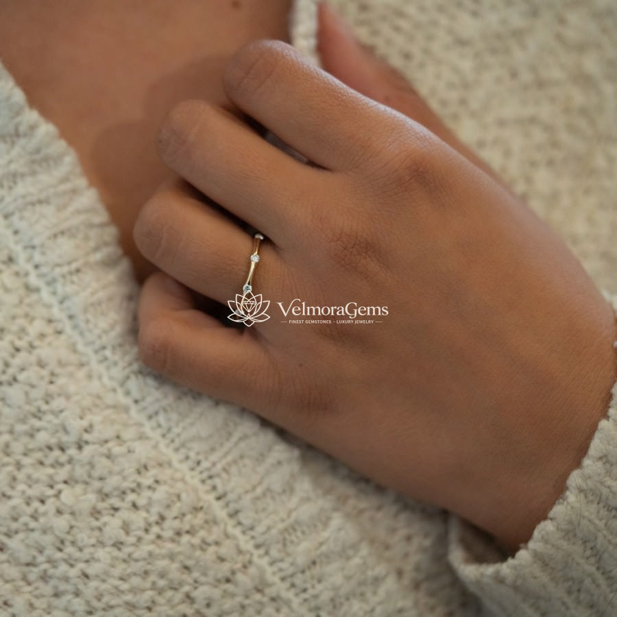 Lab-Created Diamond Station Bamboo Eternity Band F-G VS)