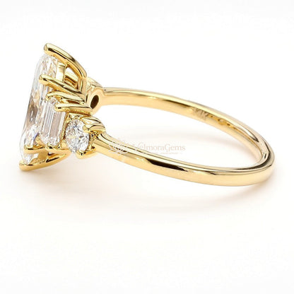 IGI Certified Lab-Created Diamond Marquise 5-Stone Ring F VS)