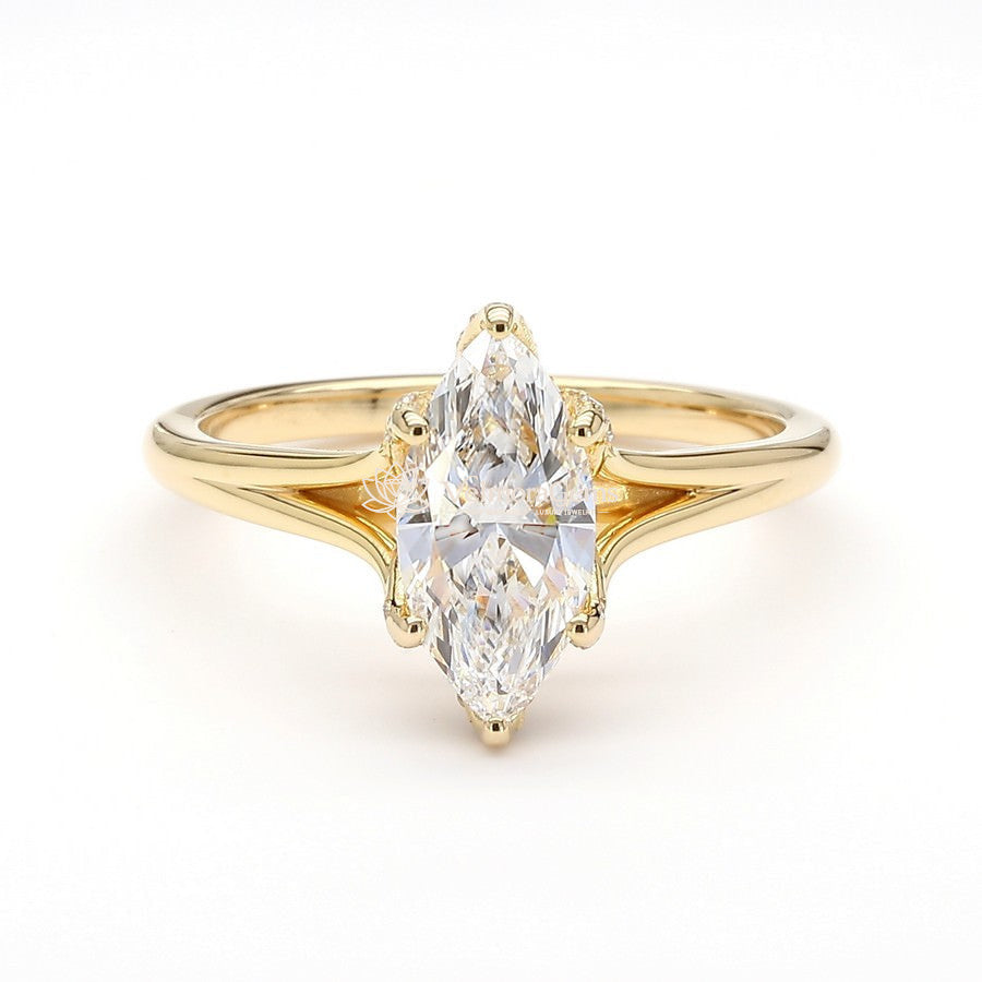 IGI Certified Lab-Created Diamond Marquise Elysian Ring F VS)