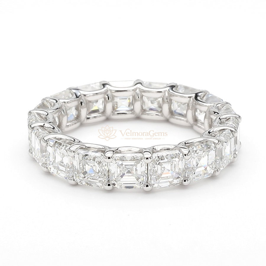 Asscher Lab-Created Diamond Eternity Band E-F VS)