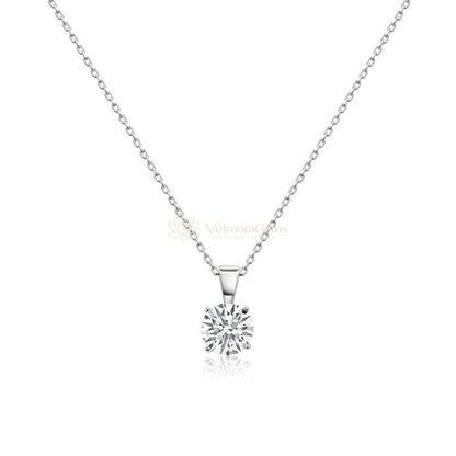 Round Pendant Duo – & Lab Diamond Solitaire Pendants (F-G SI)