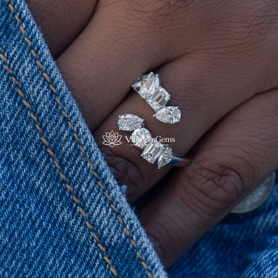 Lab-Created Diamond 8 Stone Multi-Shaped Ring F-G VS)
