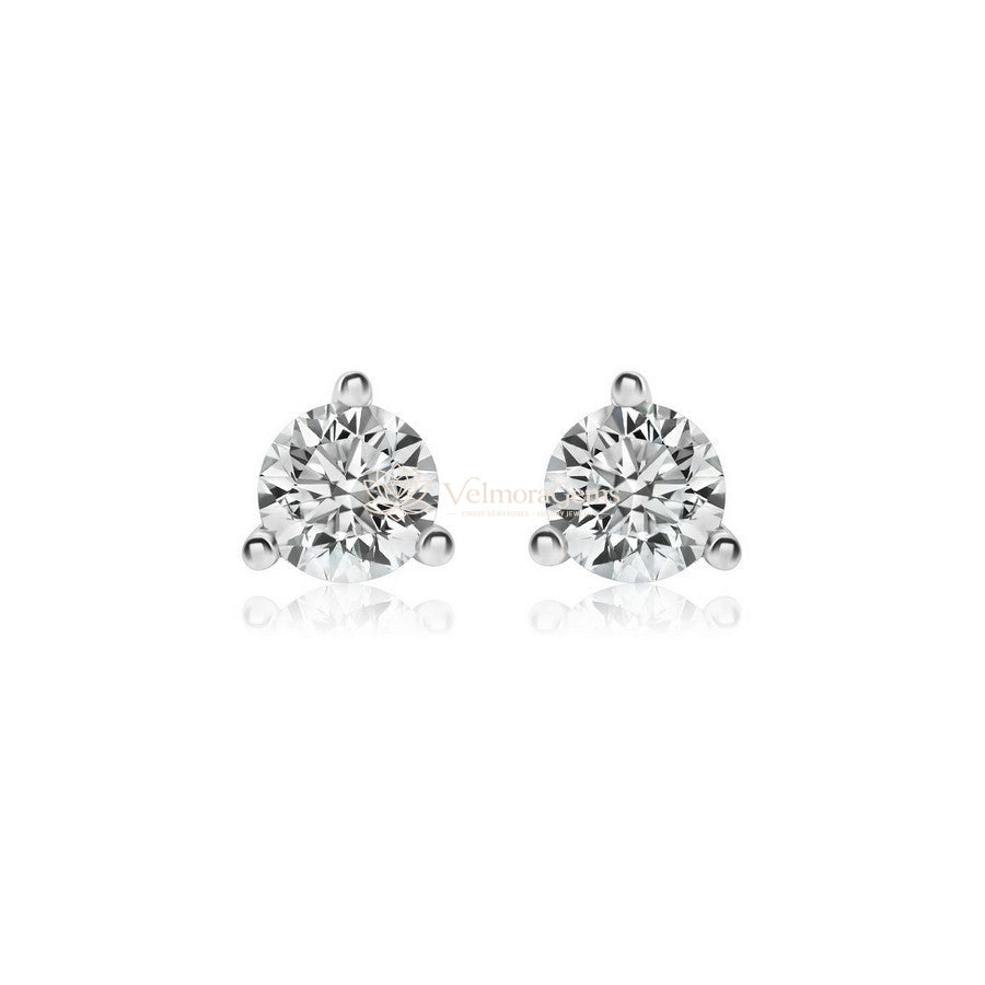Round Stud Duo – & Lab Diamond Matching Stud Earrings (F-G SI)