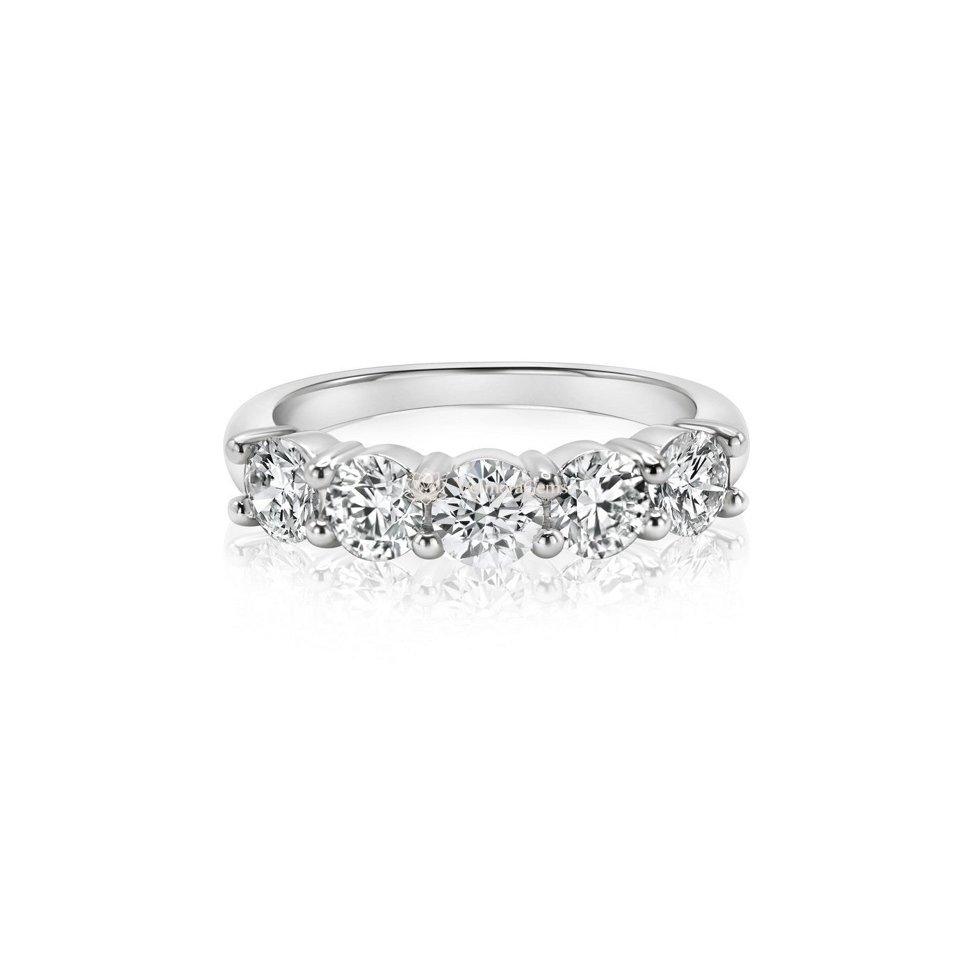 Lab-Created Diamond 5 Stone Anniversary Ring F-G SI)