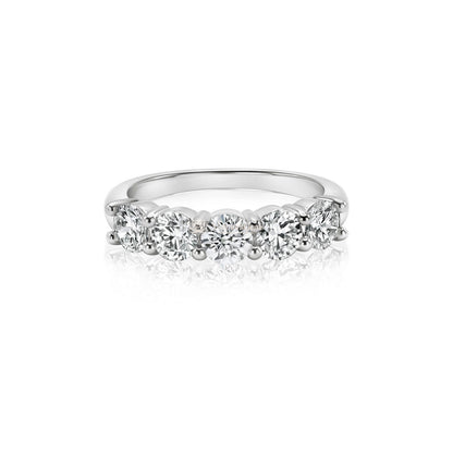 Lab-Created Diamond 5 Stone Anniversary Ring F-G SI)