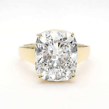 IGI Certified Lab-Created Diamond Cushion Full Bezel Ring F VS)