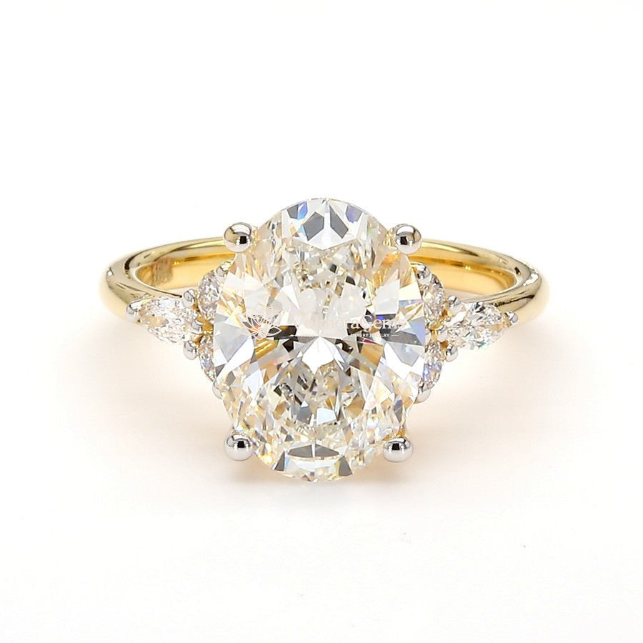 IGI Certified Lab-Created Diamond Aurelia Oval Engagement Ring F VS)