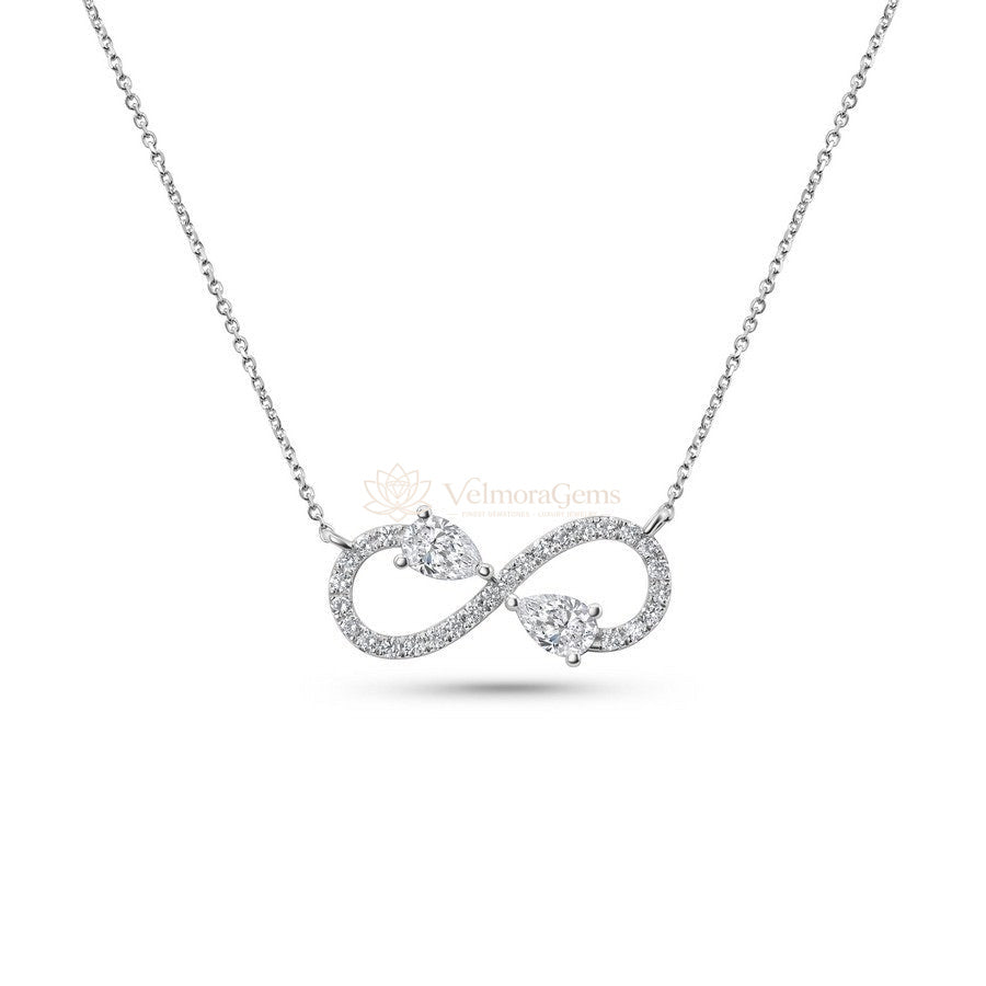 Lab-Created Diamond Infinity Pendant Necklace F-G VS)