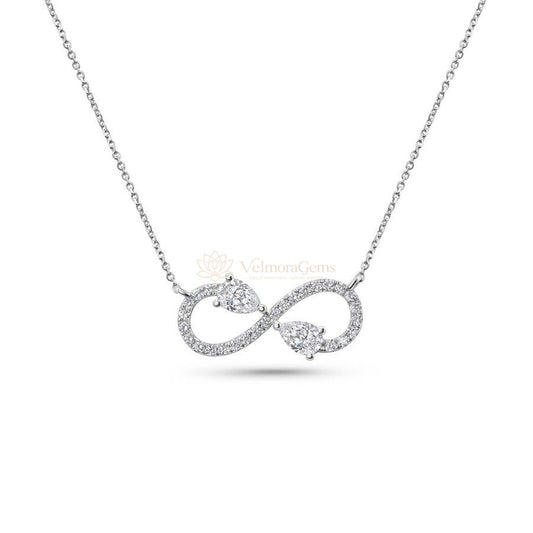 Lab-Created Diamond Infinity Pendant Necklace F-G VS)