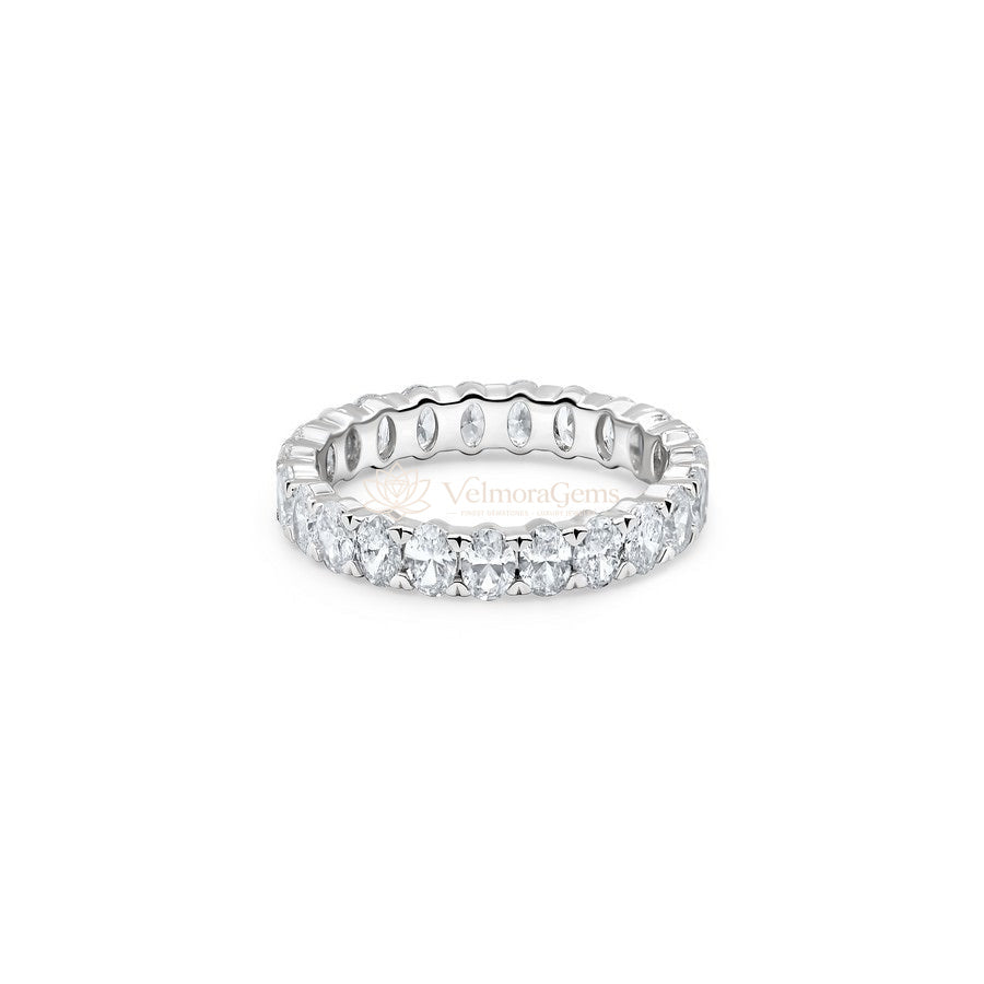 Oval Lab-Created Diamond Eternity Band E-F VS)