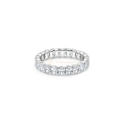 Oval Lab-Created Diamond Eternity Band E-F VS)