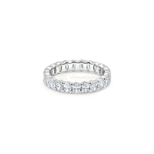 Oval Lab-Created Diamond Eternity Band E-F VS)