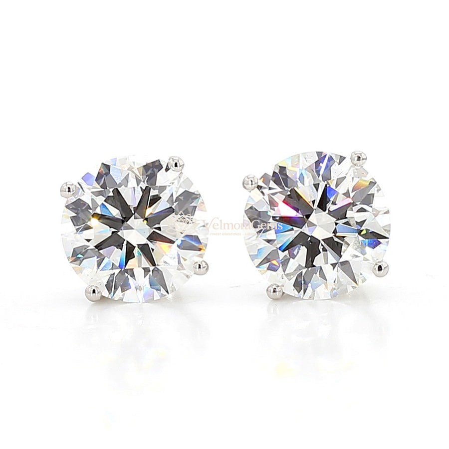 IGI Certified Lab-Created Diamond 4-Prong Guardianback Stud Earrings F VS)