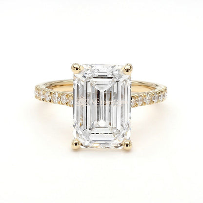 IGI Certified Lab-Created Diamond Emerald Pave Ring F VS)