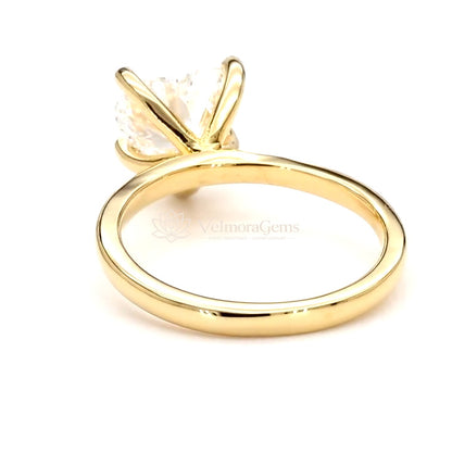 14K Yellow Gold Heart Solitaire Ring