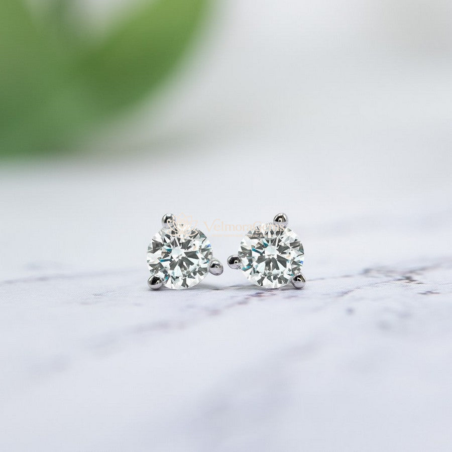 Everyday Essentials Duo – & Lab Diamond Stud Earrings (F-G SI)