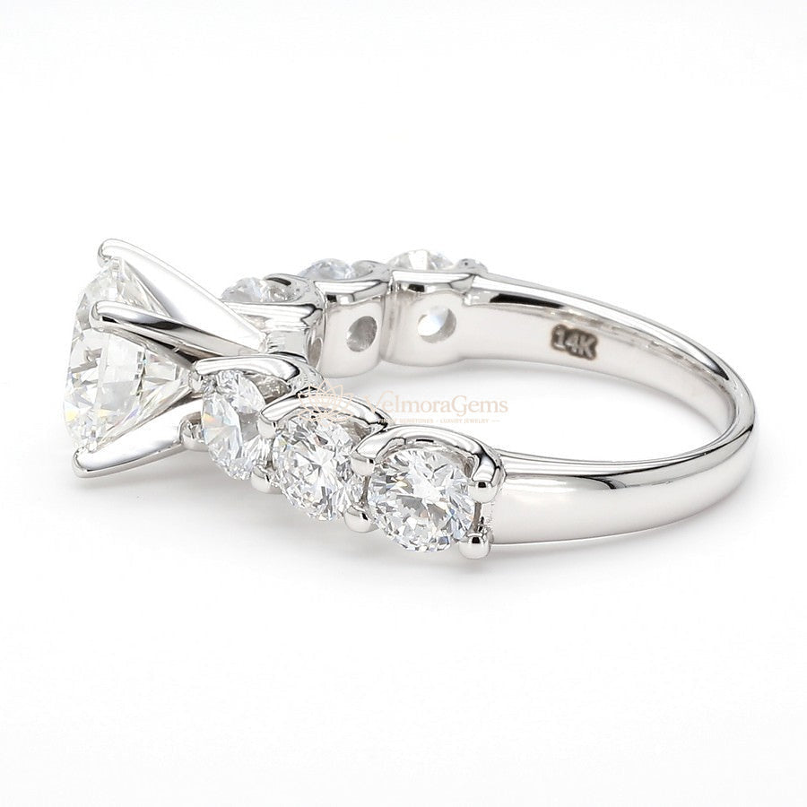 IGI Certified Lab-Created Diamond Round Starlit Crown Ring F VS)