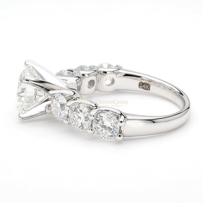 IGI Certified Lab-Created Diamond Round Starlit Crown Ring F VS)