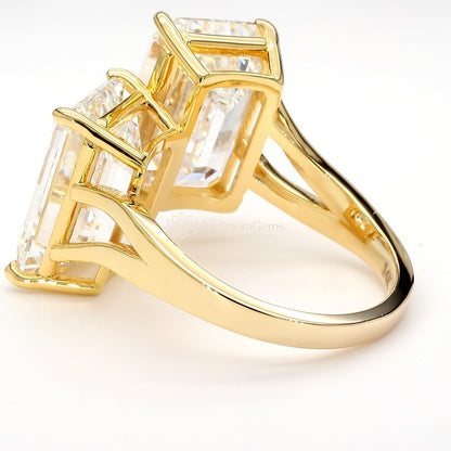 IGI Certified Lab-Created Diamond Emerald Toi-et-Moi Ring F VS)