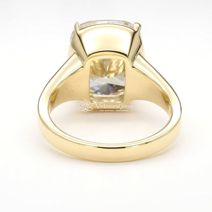 IGI Certified Lab-Created Diamond Cushion Full Bezel Ring F VS)