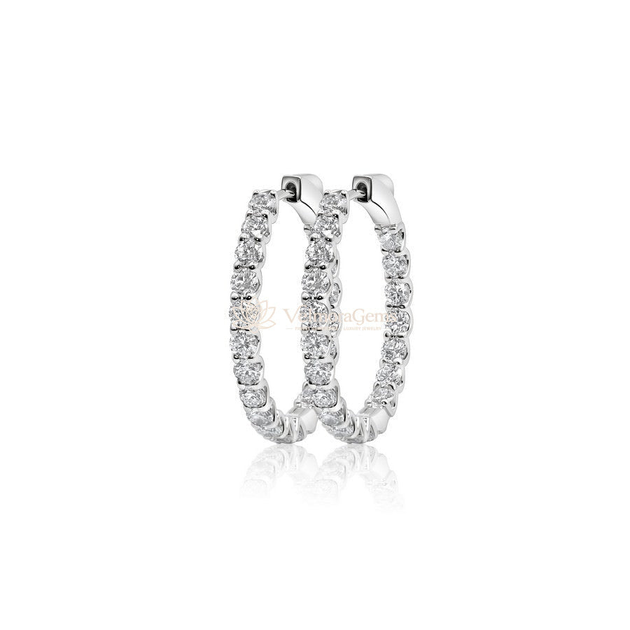 Lab-Created Diamond 23.5mm Huggie Earrings F-G VS)