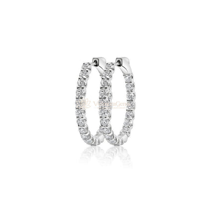 Lab-Created Diamond 23.5mm Huggie Earrings F-G VS)
