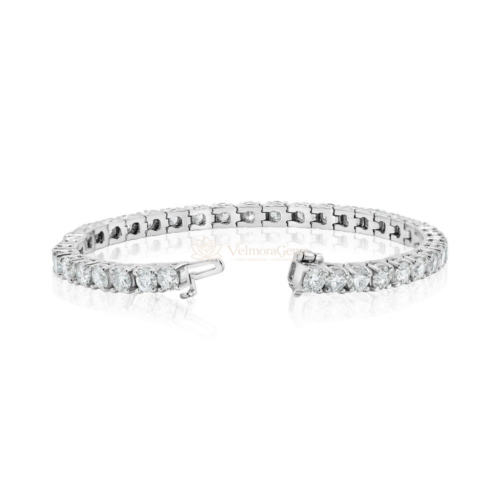 Lab-Created Round Diamond Tennis Bracelet F-G SI)