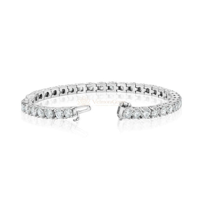 Lab-Created Round Diamond Tennis Bracelet F-G SI)
