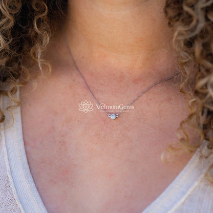 Lab-Created Diamond Bezel Pendant Necklace F-G SI)