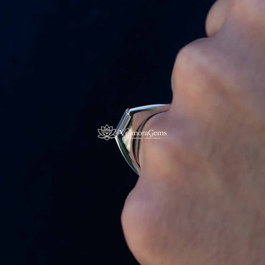 IGI Certified Lab-Created Diamond Emerald Bezel Ring F VS)
