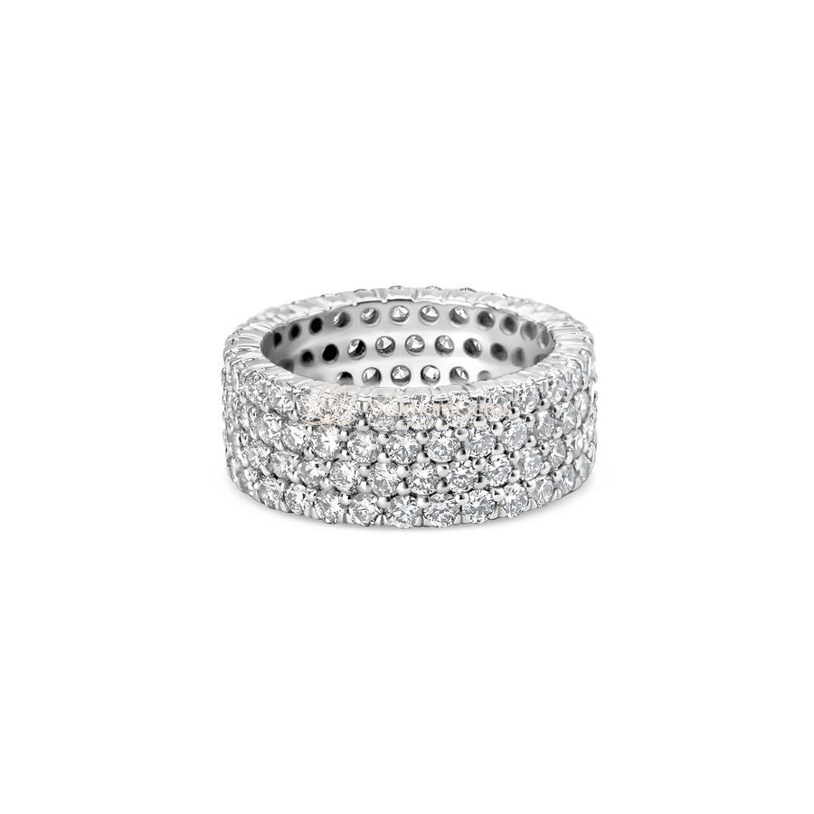 Lab-Created Diamond Quad-Row Eternal Pave Band F-G VS)