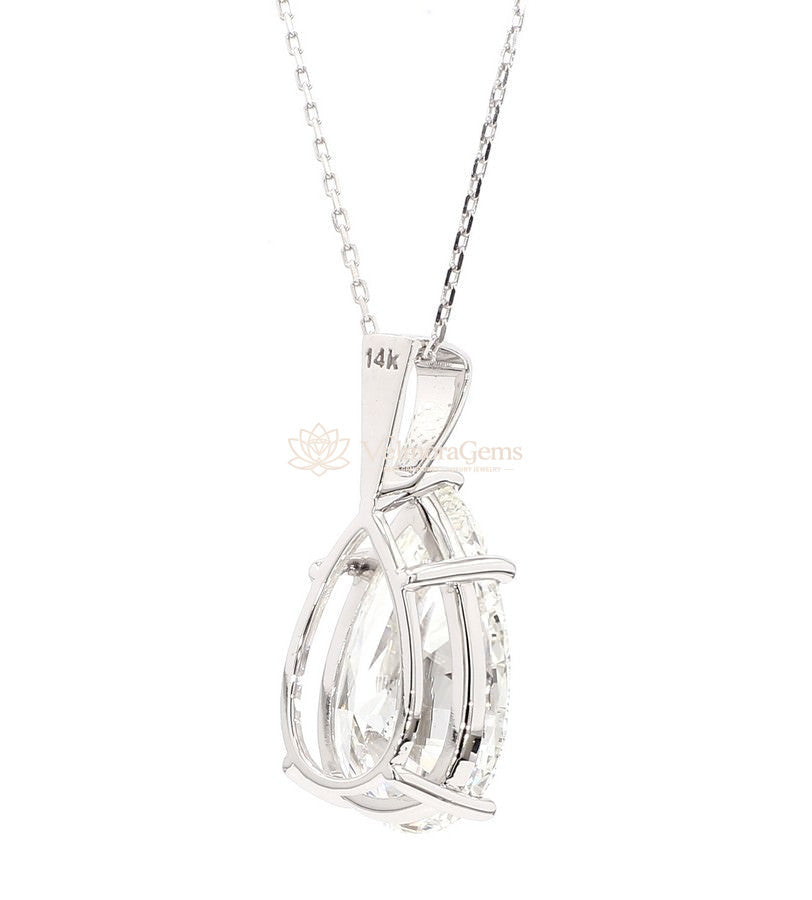 IGI Certified Lab-Created Diamond Pear Shape Solitaire Pendant F VS)