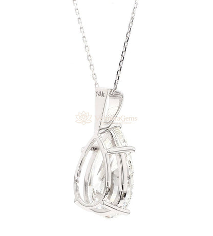 IGI Certified Lab-Created Diamond Pear Shape Solitaire Pendant F VS)