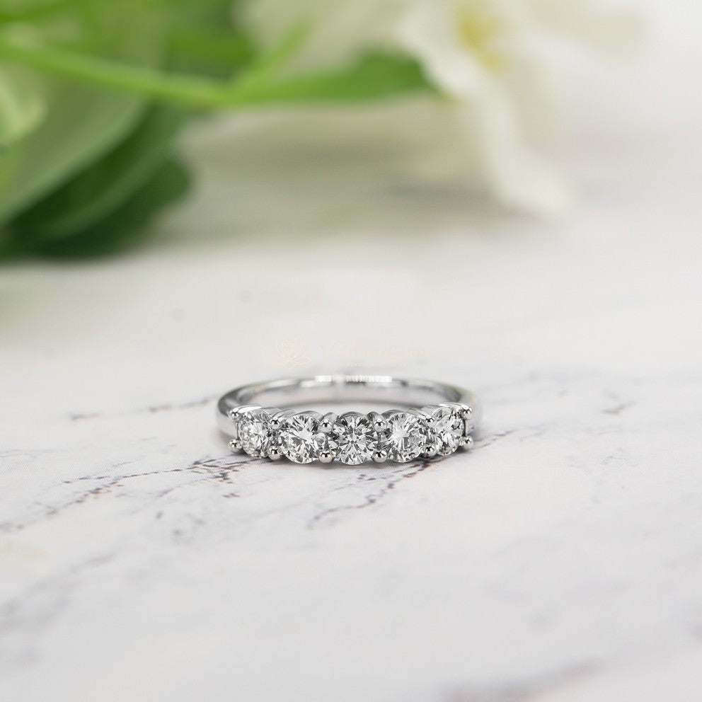 Lab-Created Diamond 5 Stone Anniversary Ring F-G SI)