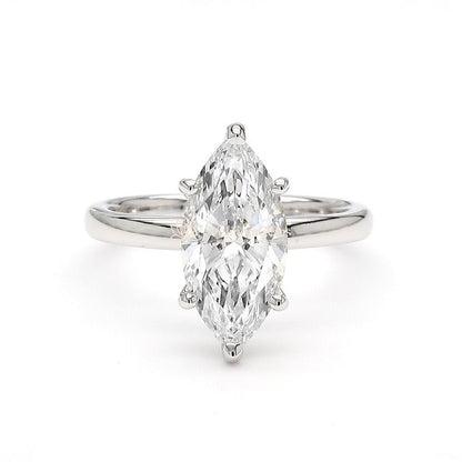 IGI Certified Lab-Created Diamond Marquise Solitaire Ring F VS)