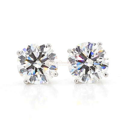 IGI Certified Lab-Created Diamond 4-Prong Guardianback Stud Earrings F VS)