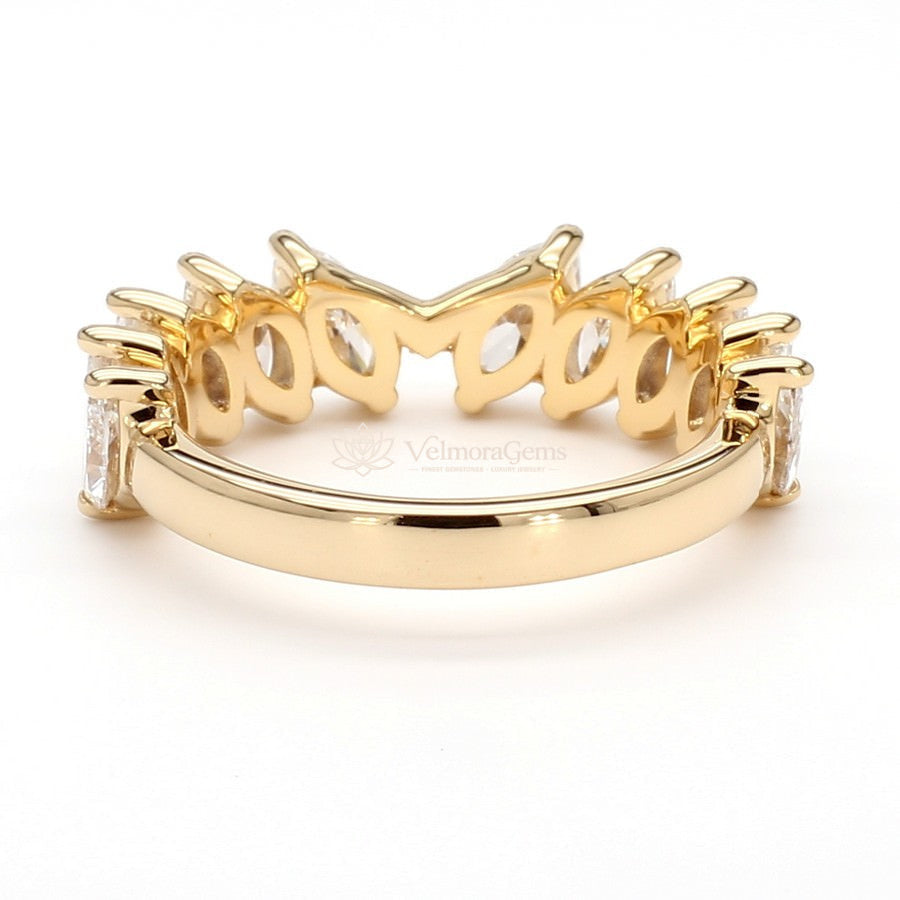 Lab-Created Diamond Marquise Wedding Band E-F VS)