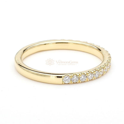 Lab-Created Diamond Halfway Pave Anniversary Band F-G VS)