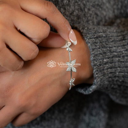 Lab-Created Butterfly Flex Bangle F-G VS)