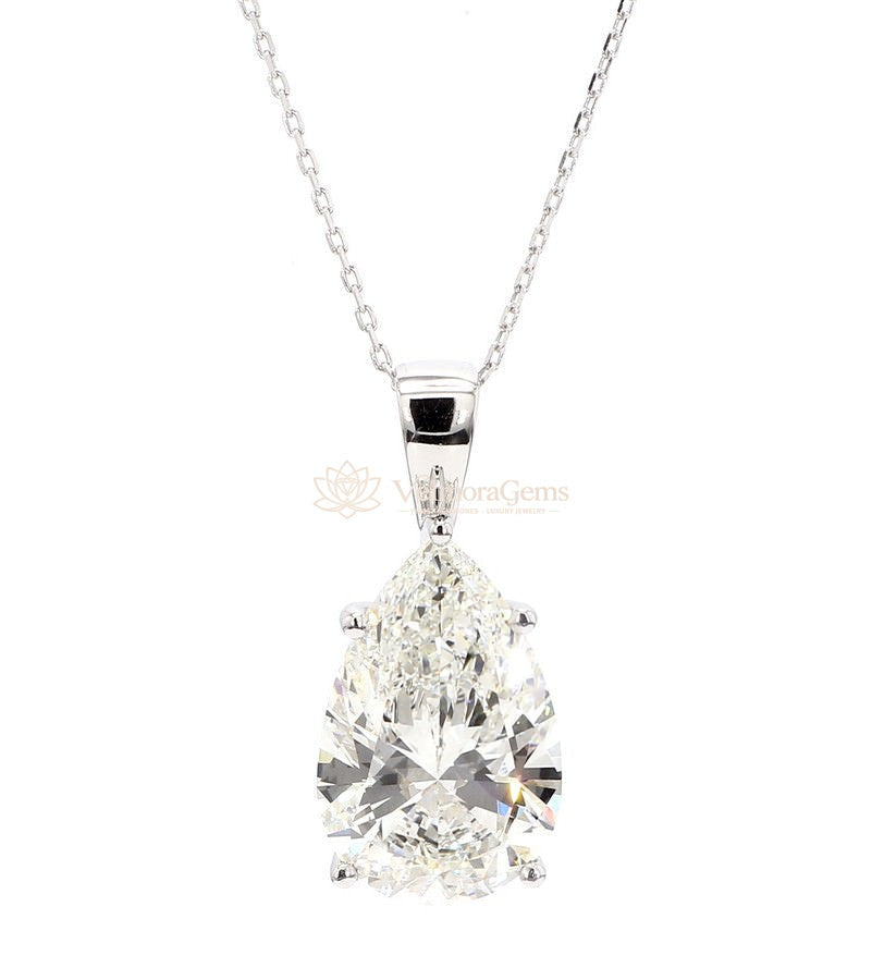 IGI Certified Lab-Created Diamond Pear Shape Solitaire Pendant F VS)