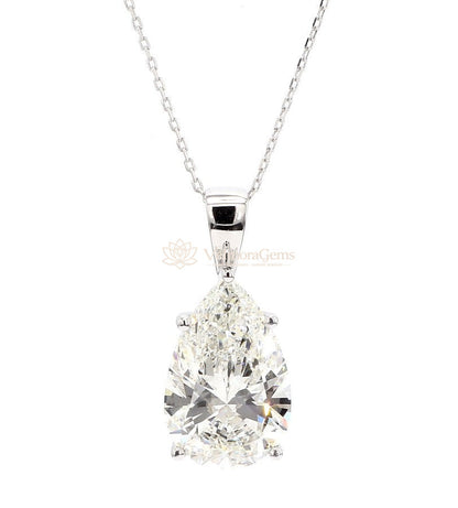 IGI Certified Lab-Created Diamond Pear Shape Solitaire Pendant F VS)