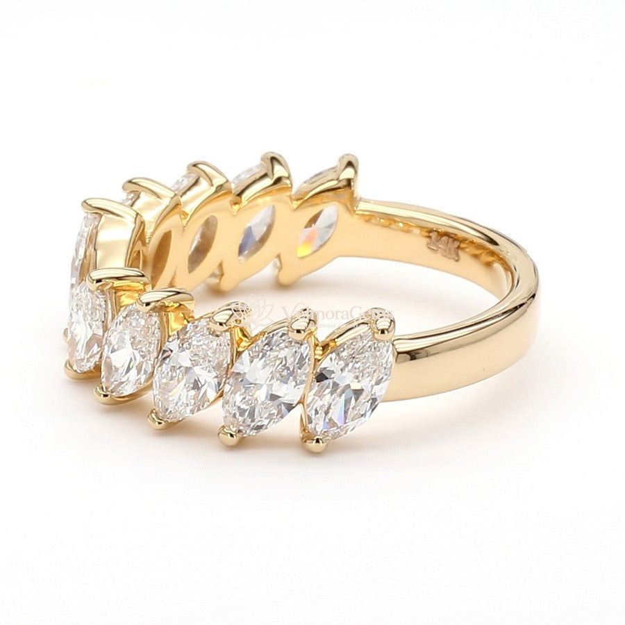 Lab-Created Diamond Marquise Wedding Band E-F VS)