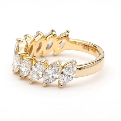 Lab-Created Diamond Marquise Wedding Band E-F VS)