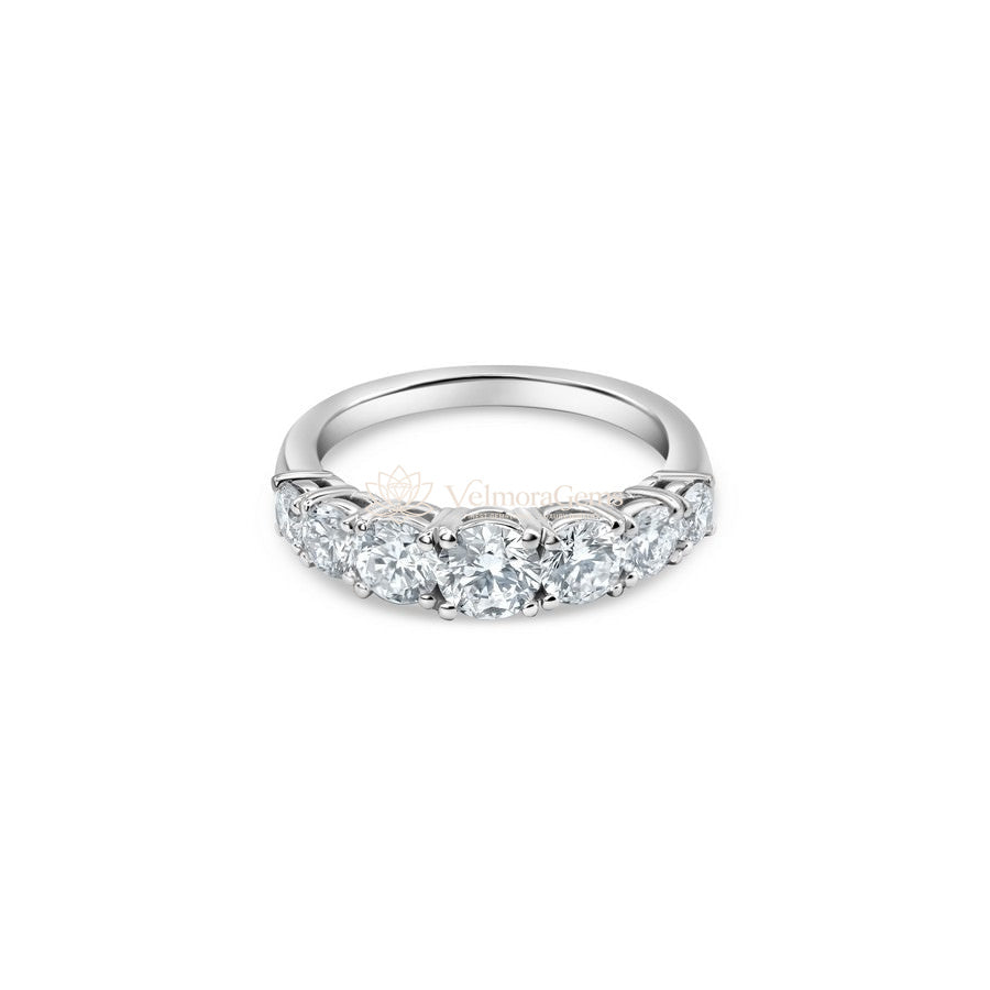 Lab-Created Diamond Graduated 7 Stone Anniversary Ring F-G VS)