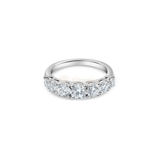 Lab-Created Diamond Graduated 7 Stone Anniversary Ring F-G VS)