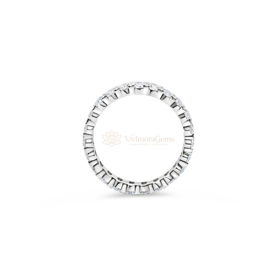 Oval Lab-Created Diamond Eternity Band E-F VS)