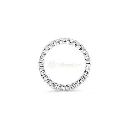 Oval Lab-Created Diamond Eternity Band E-F VS)