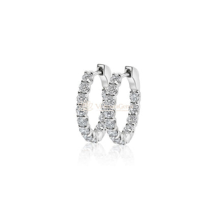 Lab-Created Diamond 15mm Huggie Earrings F-G VS)