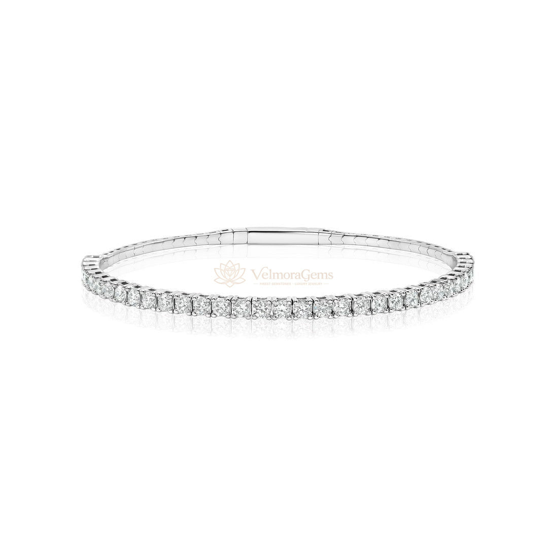 Lab-Created Halfway Flex Bangle F-G VS)