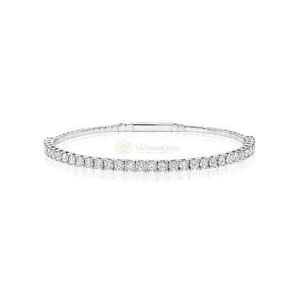 Lab-Created Halfway Flex Bangle F-G VS)